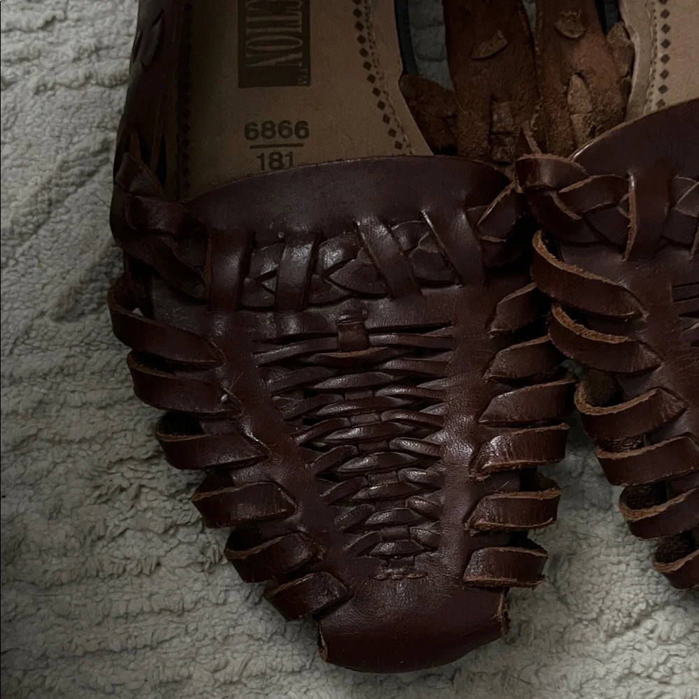 Brown Leather Women's Sandals